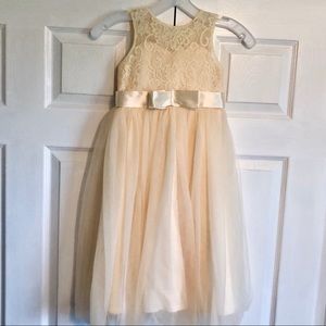 Girls Lace Bridesmaid Pageant Dress